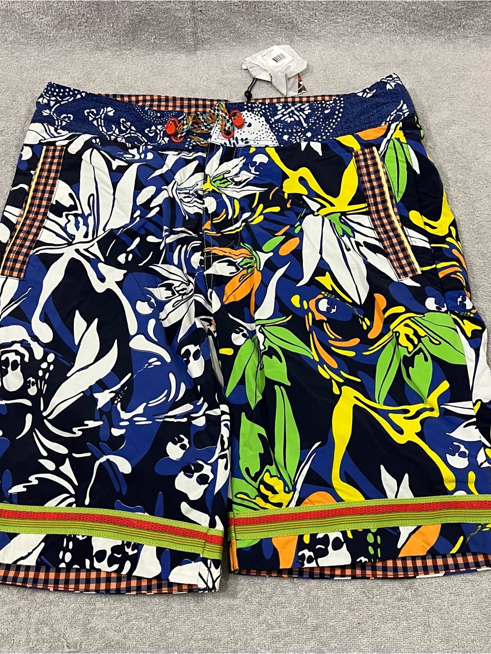 Robert Graham Swim Trunks Mens 30 Classic Skull Floral Tropical Mesh Lined Short